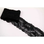 Elastická krajka - černá - šířka 5 cm – Zboží Mobilmania