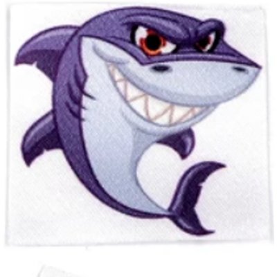Saténová aplikace / nášivka žralok – Zboží Mobilmania