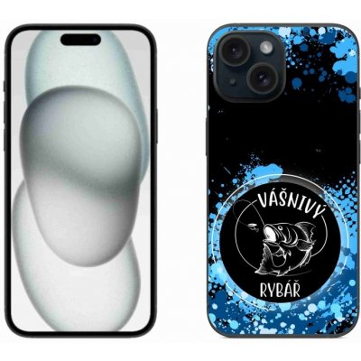 mmCase na iPhone 15 - vášnivý rybář černé pozadí – Zboží Mobilmania