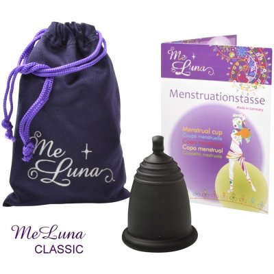 Me Luna menstruační kalíšek L s kuličkou černá – Zboží Dáma