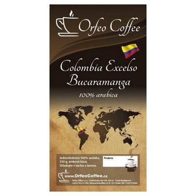 Orfeo coffee Colombia Excelso Bucaramanga 100% arabika zrnková 250 g – Hledejceny.cz