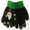 Dětské rukavice 1Mcz Touch Gloves Santa Claus dotykové rukavice dětské černo zelené