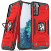 Pouzdro a kryt na mobilní telefon Samsung Wozinsky Ring Armor Case / 3v1 Samsung Galaxy S22 červené