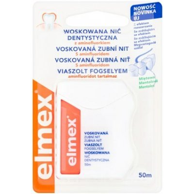 Elmex Zubní nit voskovaná mentol 50 m – Hledejceny.cz