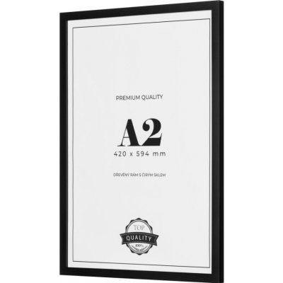 Černý dřevěný rám, 42x60cm, A2 – Zboží Živě