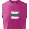 Dětské tričko Canvas dětské tričko Turistická značka zelená, Purpurová 2079