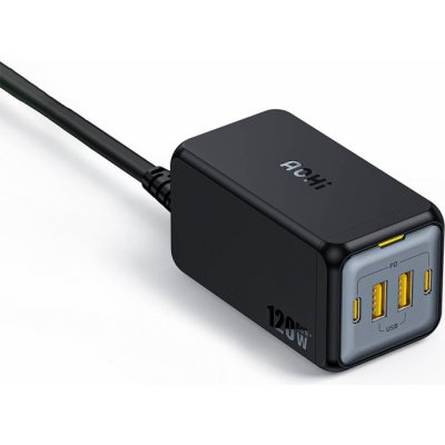 AOHI Magcube, nabíječka, 2x USB-C + 2x USB-A, 120W, černá | Zboží Auto