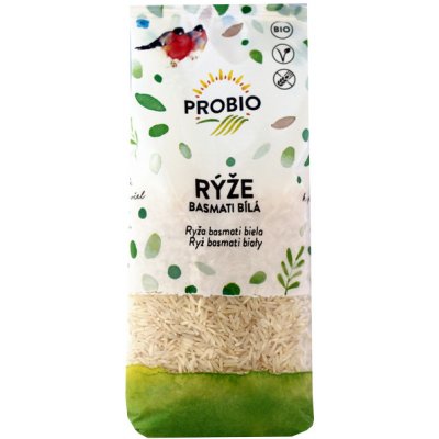 ProBio RÝŽE BASMATI BÍLÁ BIO 0,5 kg – Zboží Dáma