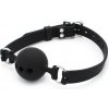 SM, BDSM, fetiš Kiotos Silicone Ball Gag with Holes Black