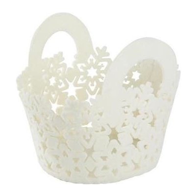 Toro Košík vánoční kulatý 15x15x14cm plstěný bílý 1ks – Hledejceny.cz