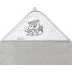 BabyOno Bambusová osuška s kapucí Liška šedá 100 x 100 cm – Zboží Mobilmania