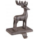 Hnědý litinový háček na punčochu socha jelena 13*11*21 cm – Hledejceny.cz