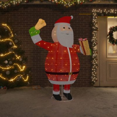 zahrada-XL Dekorativní vánoční Santa Claus s LED luxusní tkanina 180 cm
