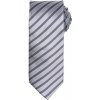 Kravata Premier Workwear Kravata s dvojitým proužkem stříbrná / tmavě šedá