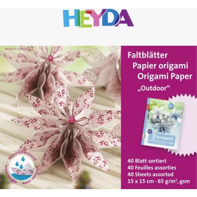 HEYDA Papíry na origami voděodolné 15 x 15 cm červené – Zbozi.Blesk.cz