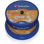 Verbatim DVD-R 4,7GB 16x, Advanced AZO, cakebox, 50ks (43548) – Zboží Mobilmania