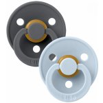 Bibs Colour dudlíky přírodní kaučuk 2ks Dusty Blue / Steel Blue – Zboží Dáma