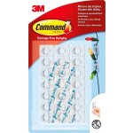 3M 17026CLR Command čiré dekorační háčky 20 háčků, 24 lepicích pásek, maximální zatížení 225 g, lze upevnit svisle i vodorovně – Sleviste.cz