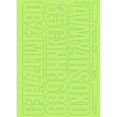 Nástěnková písmena a číslice - 4 sady, zelené – Sleviste.cz