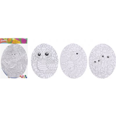 Wiky Kreativní set ovál 35x45 cm vymalování + 2x štětec + barvy – Hledejceny.cz