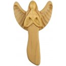 AMADEA Dřevěný anděl se srdcem masivní dřevo 22x15x2 cm