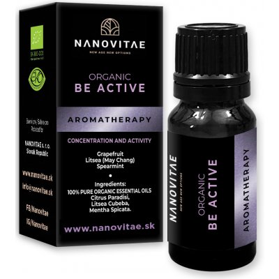 Nanovitae Be Active směs esenciálních olejů Organic quality 10 ml – Hledejceny.cz