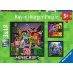 RAVENSBURGER Minecraft Biomes 3x49 dílků – Zboží Dáma