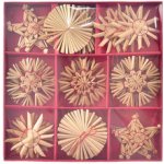 Anděl Přerov Slaměné ozdoby v krabičce cca 6 cm 32 kusů – Zboží Dáma