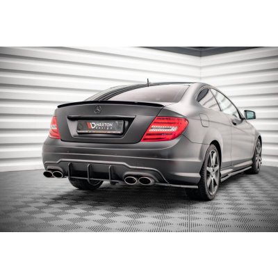 Maxton Design "Street Pro" difuzor zadního nárazníku pro Mercedes třída C W204/AMG-Line, plast ABS bez povrchové úpravy, Coupe – Sleviste.cz