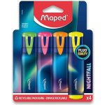 Maped Fluo Peps Nightfall 4 barvy – Hledejceny.cz