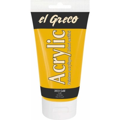 El Greco akrylová barva zlatá 150 ml – Zboží Dáma