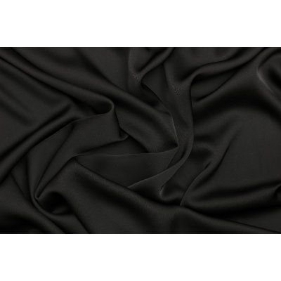 Saténové umělé hedvábí | Silky Armani - Černá – Zboží Dáma