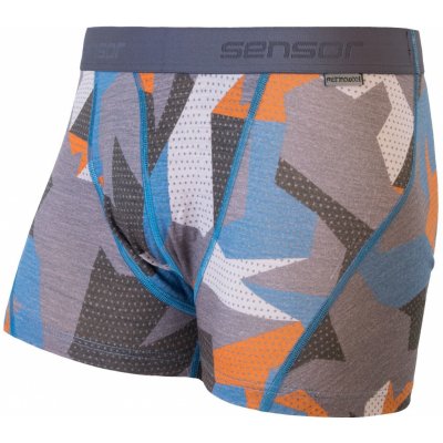 Sensor Merino Impress pánské trenky camo modré – Zboží Mobilmania