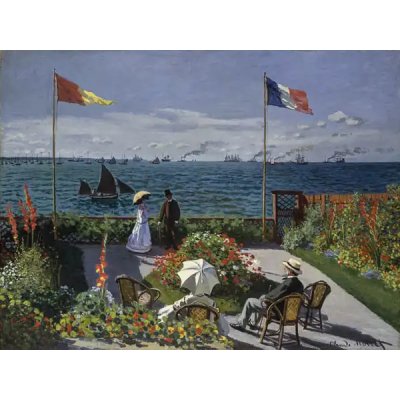 Obrazy - Monet, Claude: Terasa v Sainte-Adresse - reprodukce obrazu – Zboží Mobilmania