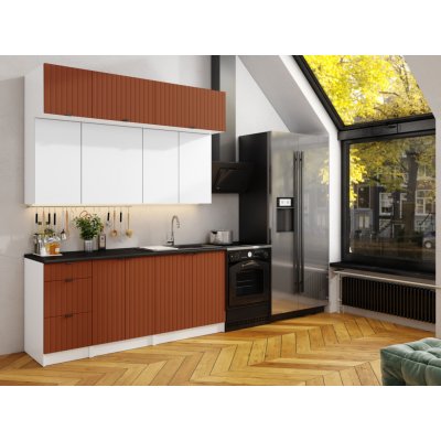 FRONTI Kuchyňská linka WALOS 180 cm Brick + bílá – Zboží Dáma