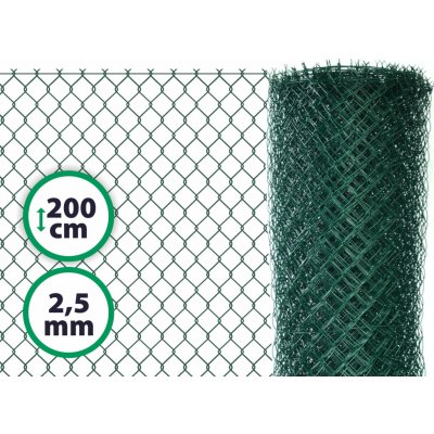 PILECKÝ Čtyřhranné pletivo IDEAL 200 cm poplastované zapletené 25 m zelené – Sleviste.cz