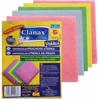 Clanax viskózní utěrka 110 g 34 × 38 cm 5 ks – Sleviste.cz