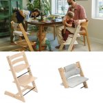 Stokke Tripp Trapp Natural + polštářek Grey – Zboží Dáma