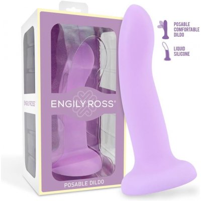 Engily Ross Dildox Posable Dildo Liquid Silicone Purple 17cm