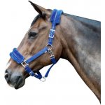 HKM Ohlávka Glitter s fleece podložením Modrá – Sleviste.cz