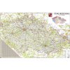 Nástěnné mapy Česká republika silniční - magnetická nástěnná mapa 160 x 110 cm, lamino + černý hliníkový rám