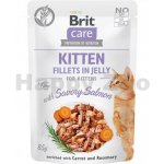 Brit Care Cat Fillets in Jelly Kitten Savory Salmon 85 g – Zboží Mobilmania