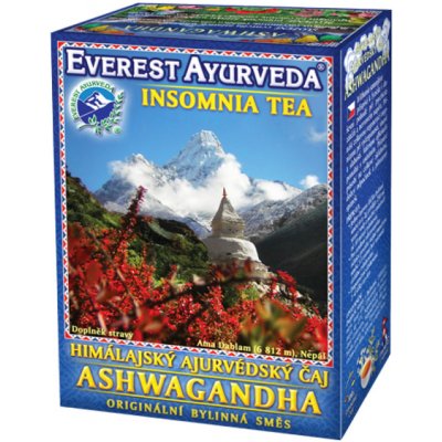 Everest Ayurveda ASHWAGANDHA himalájský bylinný čaj pro dobrý odpočinek a klidný spánek 100 g – Hledejceny.cz