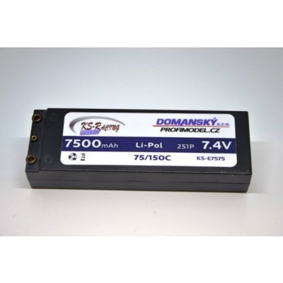 KS-Racing Energy Profimodel Li-po hardcase baterie 7500mAh 7,4V 75/150C – Hledejceny.cz