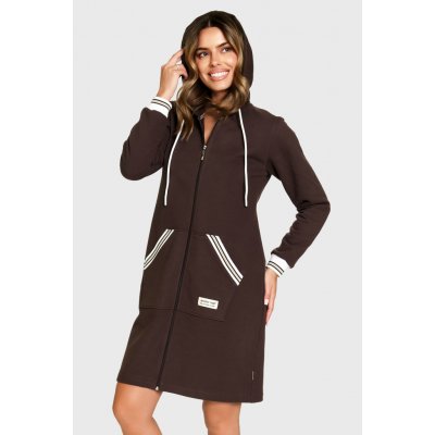 Doctor Nap těhotenská mikina Gracelyn s kapucí hnědá – Zboží Dáma