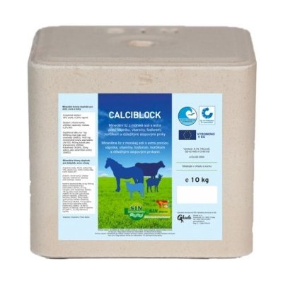 S.I.N.Hellas Calciblok minerální liz s extra porcí vápníku pro březí a laktující zvířata 10 kg