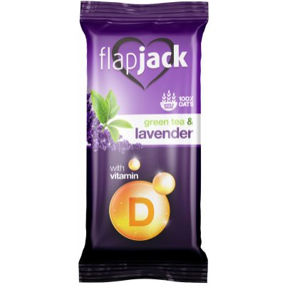 FlapJack Ovesná tyčinka levandule a zelený čaj s vitamínem D 60 g – Zboží Mobilmania