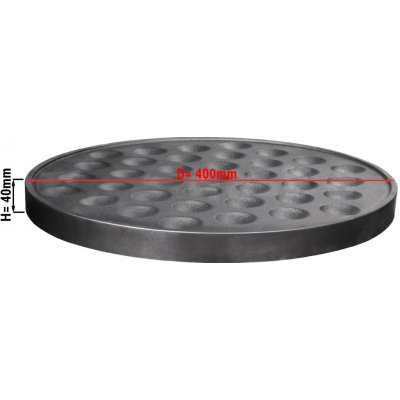 G.Gastro Pečicí plotna na crêpes - 400x400x40 mm - nerezová ocel | pro mini crêpes - kompatibilní s CGOM5 - D9783751 – Hledejceny.cz