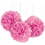 Unique Dekorační závěsný pom pom růžový 40cm – Zboží Dáma