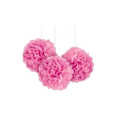 Unique Dekorační závěsný pom pom růžový 40cm – Zboží Dáma